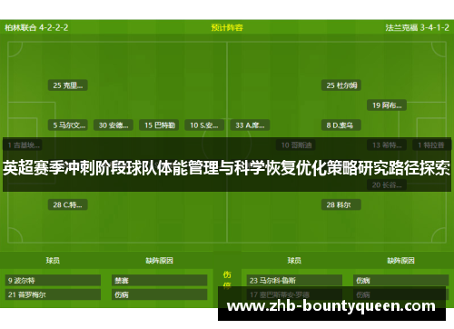 英超赛季冲刺阶段球队体能管理与科学恢复优化策略研究路径探索 英超赛季冲刺阶段球队体能管理与科学恢复优化策略研究路径探索